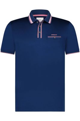 State of Art State of Art polo wijde fit donkerblauw katoen