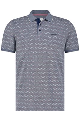 State of Art State of Art polo wijde fit blauw geprint