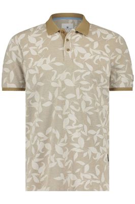 State of Art State of Art polo wijde fit beige geprint