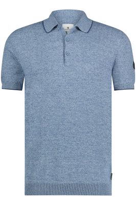 State of Art State of Art polo wijde fit blauw gemêleerd
