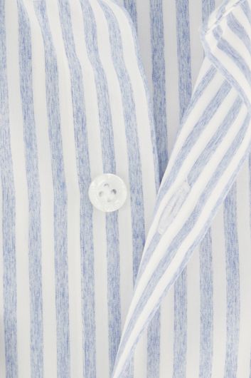 Cavallaro business overhemd slim fit lichtblauw gestreept katoen