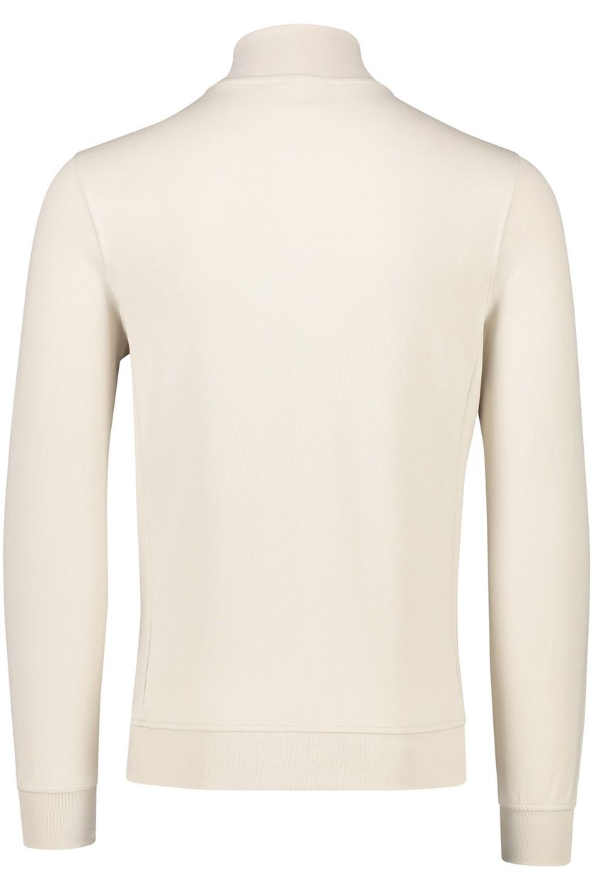 Cavallaro sweater half zip beige katoen