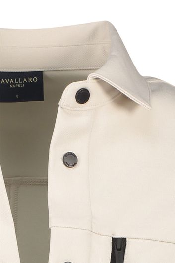 Cavallaro overshirt beige katoen Zereno borstzak