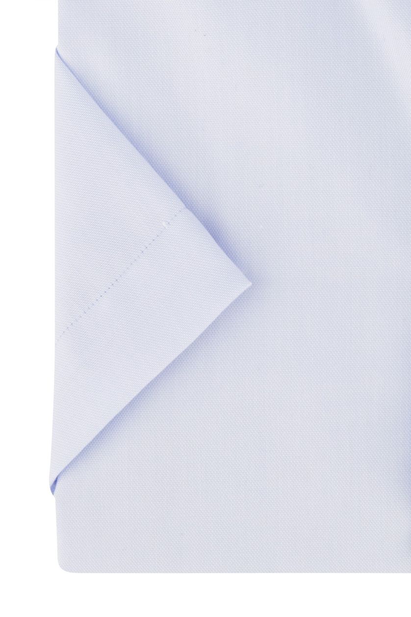 Eterna overhemd korte mouw wijde fit lichtblauw strijkvrij