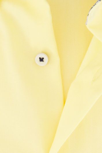 Eterna casual overhemd korte mouw Comfort Fit geel effen