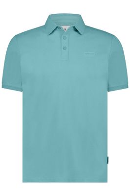 State of Art State of Art polo wijde fit turquoise effen katoen, stretch