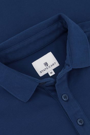 Donkerblauwe polo State of Art stretch