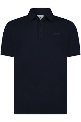 State of Art State of Art polo wijde fit donkerblauw effen katoen, stretch
