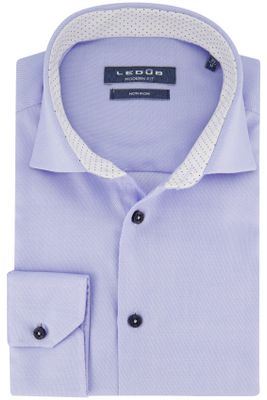 Ledub Ledub business overhemd normale fit lichtblauw geprint