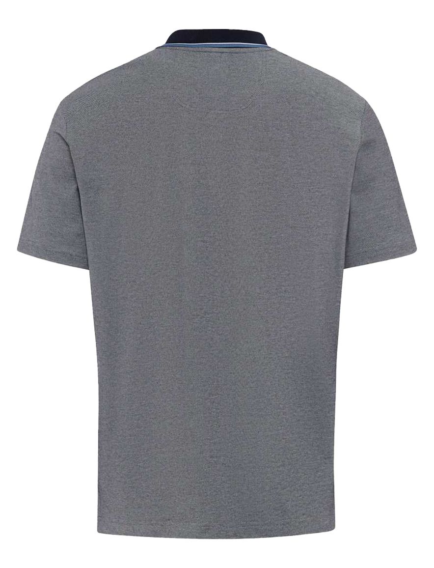 Brax polo donkerblauw katoen effen