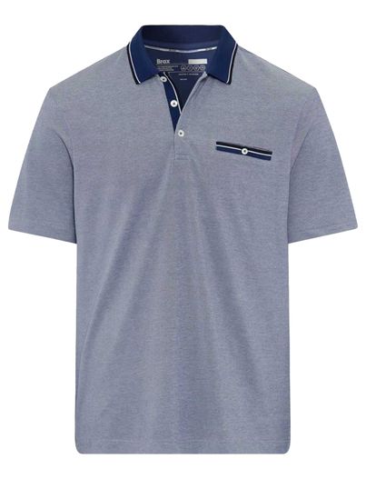 Brax Brax polo blauw korte mouw