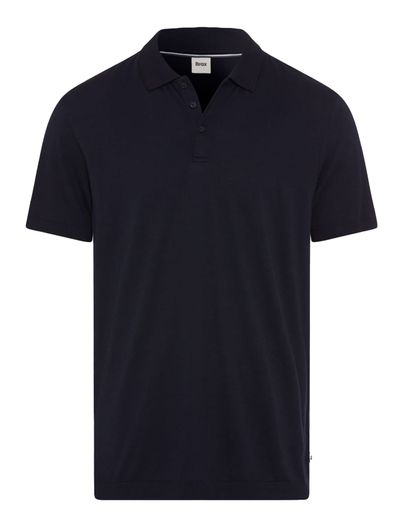 Brax Brax polo donkerblauw effen katoen