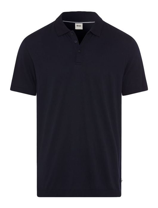 Brax polo donkerblauw effen