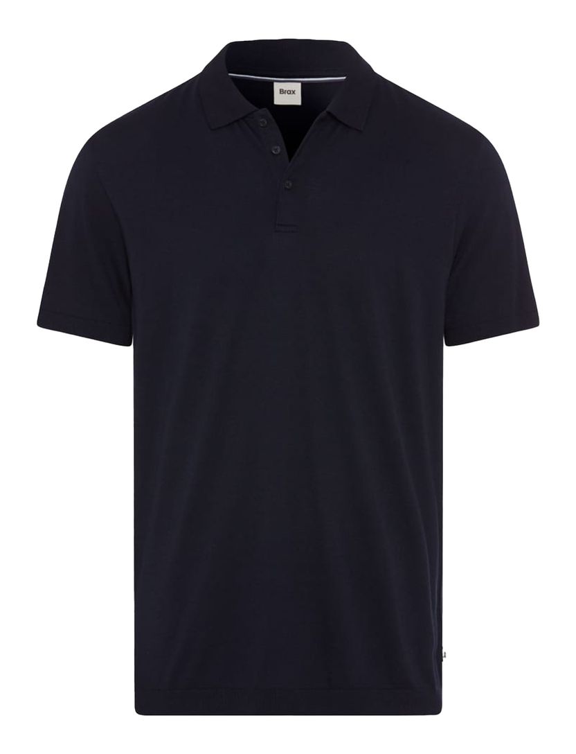 Brax polo donkerblauw effen
