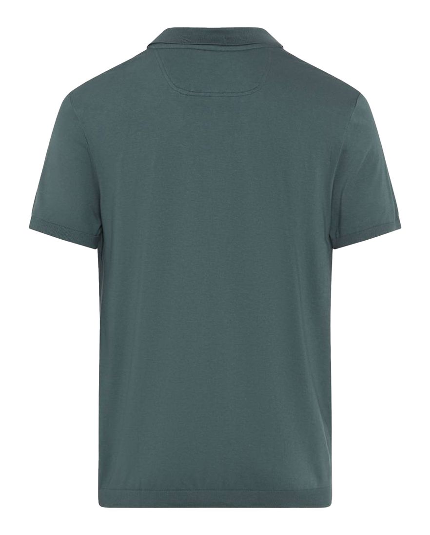Brax polo groen effen katoen