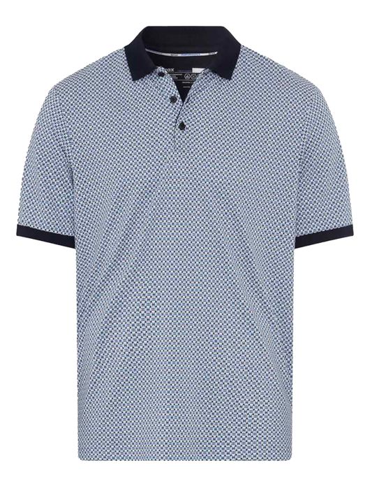 Brax polo blauw geprint