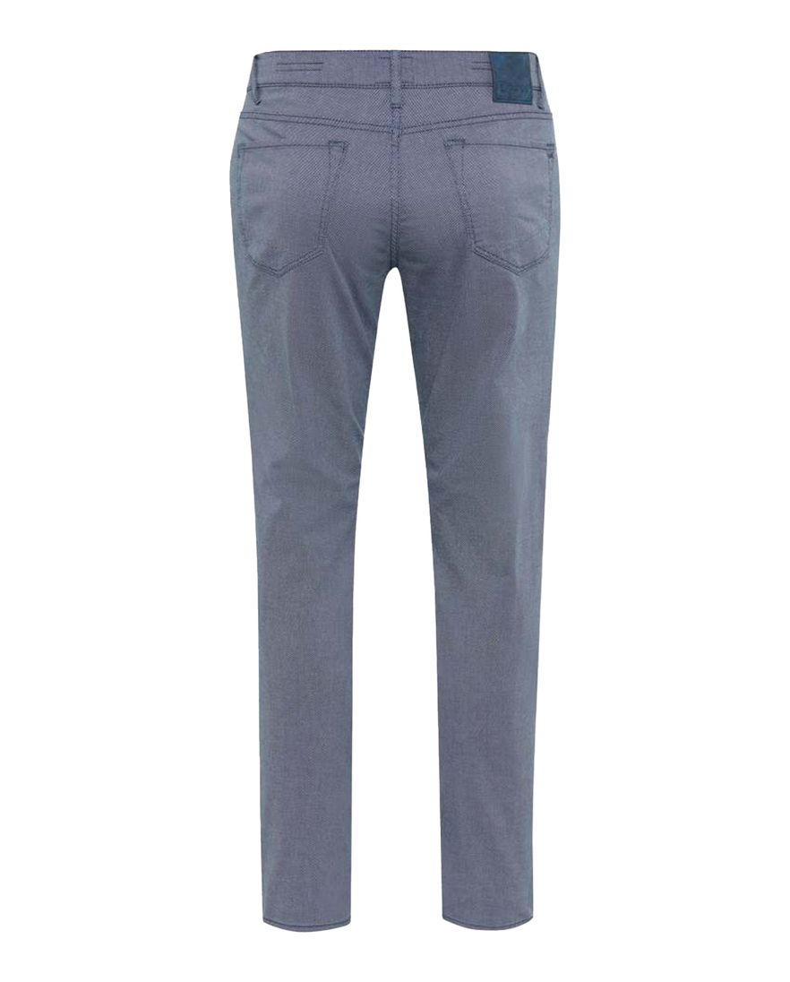 Brax Pantalon 5-p blauw effen katoen