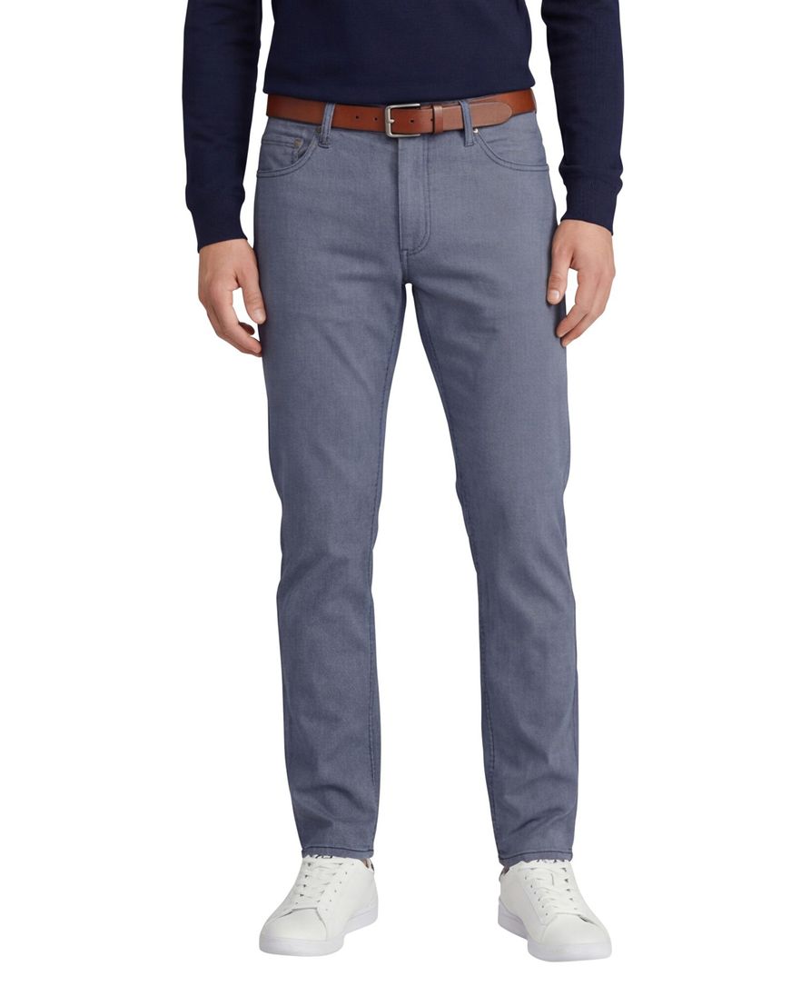 Brax Pantalon 5-p blauw effen katoen