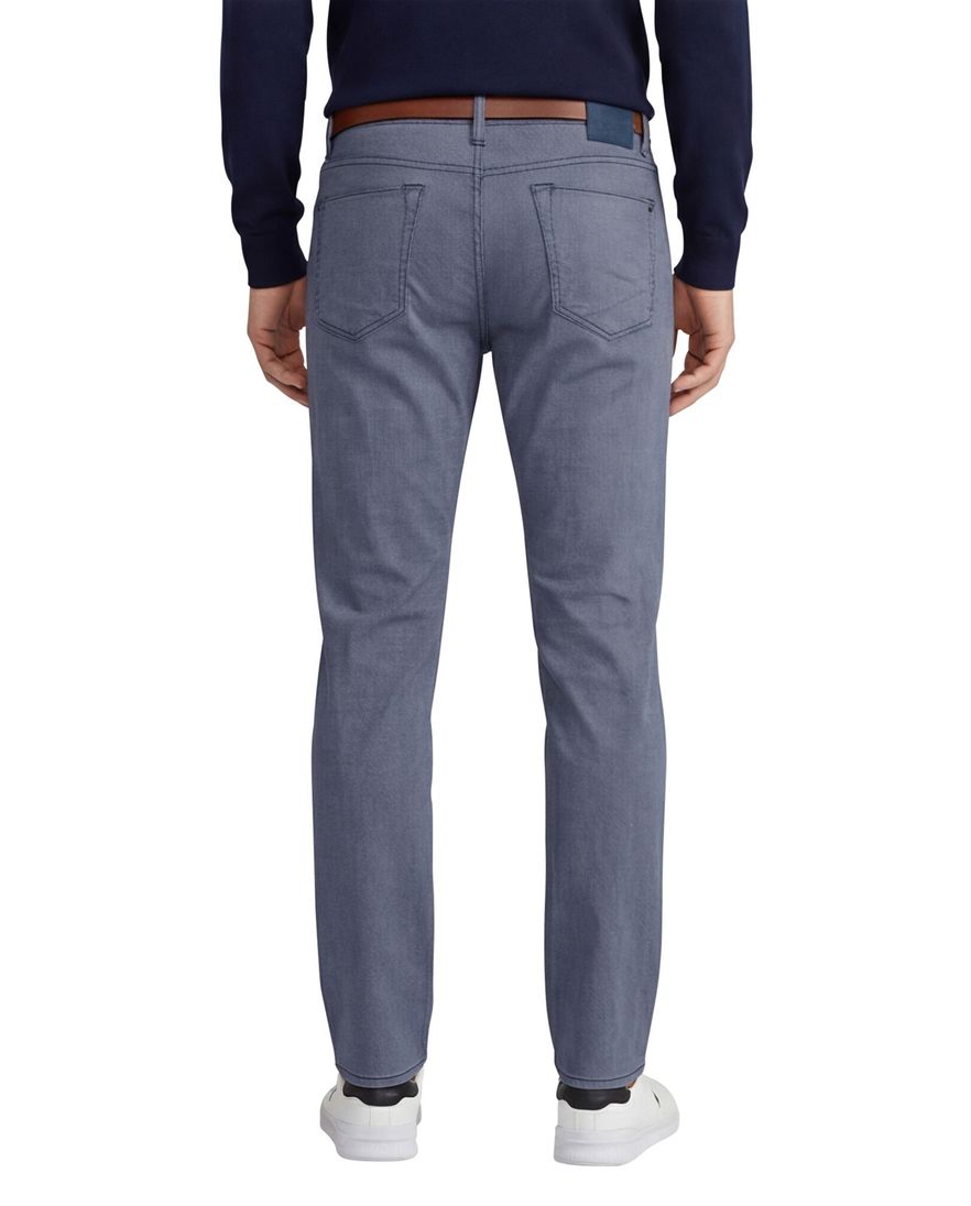 Brax Pantalon 5-p blauw effen katoen