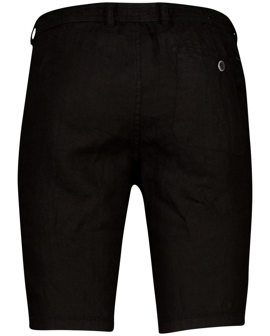 Brax korte broek zwart linnen