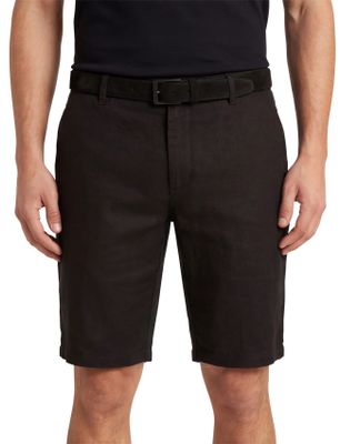 Brax Brax korte broek zwart linnen