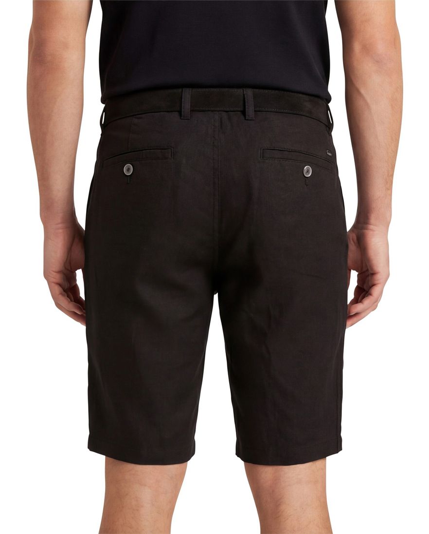 Brax korte broek zwart linnen