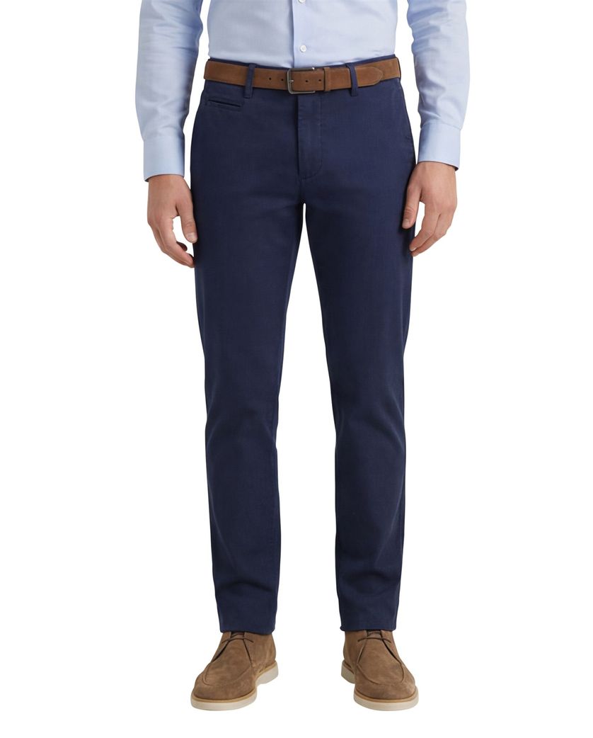 Brax pantalon Manhattan donkerblauw effen chino