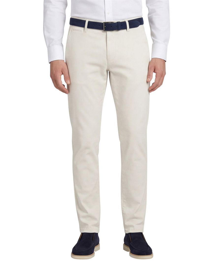 Brax Pantalon wit katoen effen