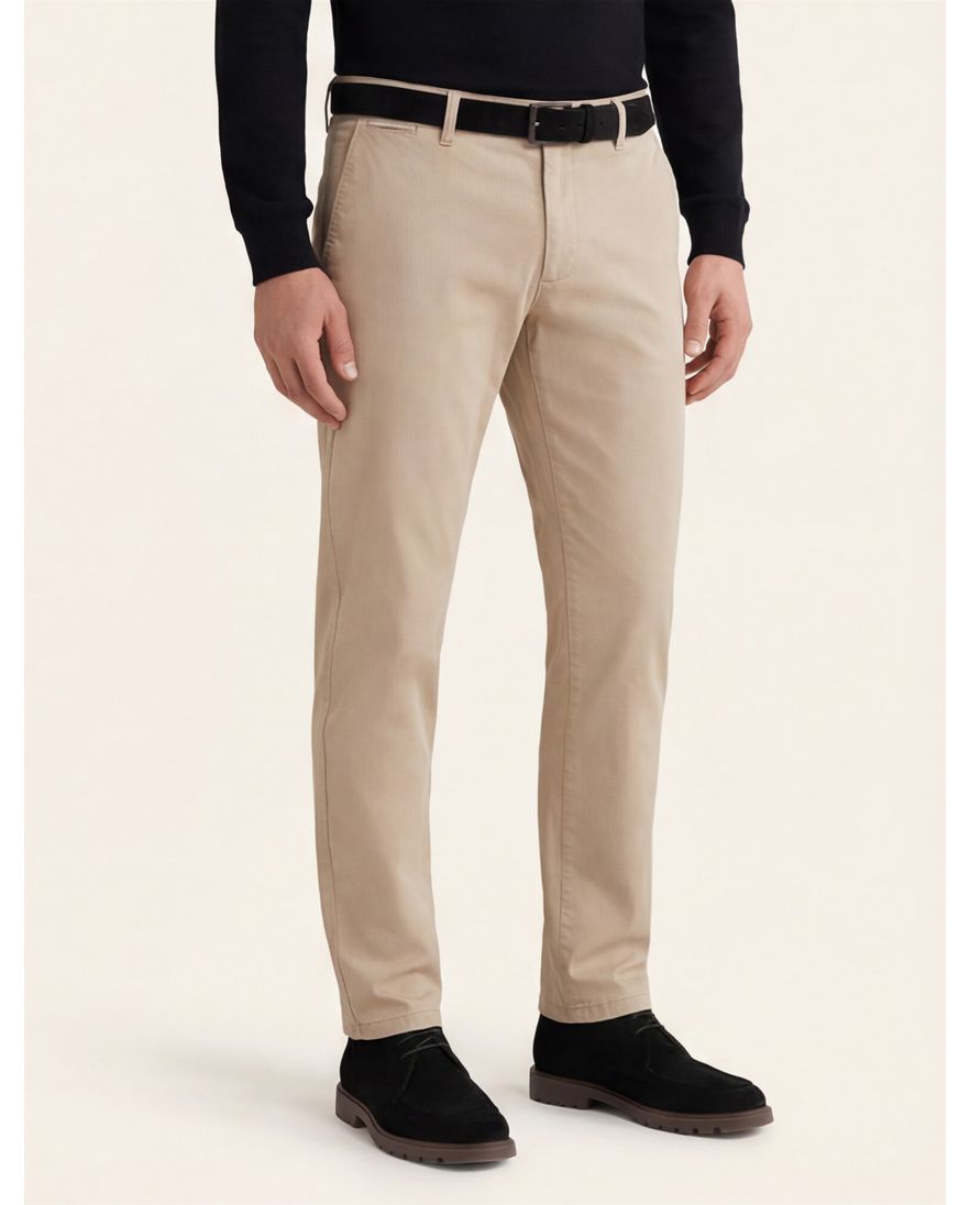 Brax Pantalon bruin katoen effen