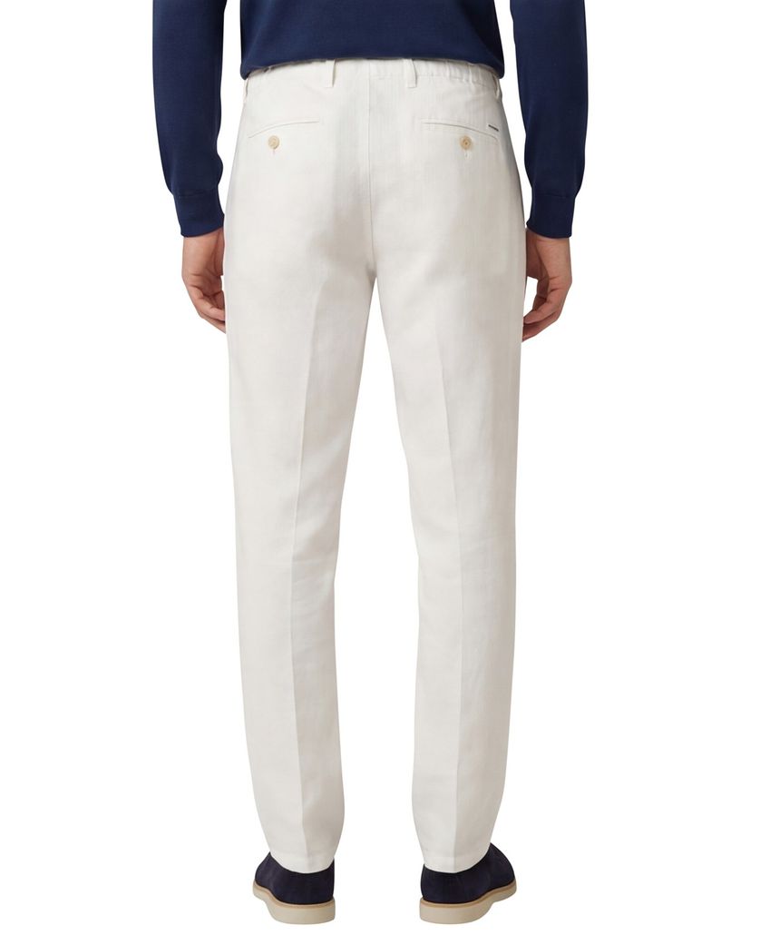 Brax pantalon creme effen linnen