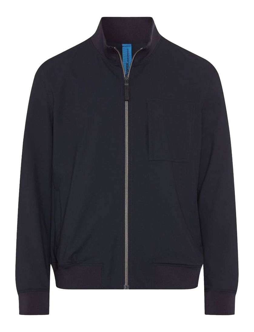 Brax tussenjas donkerblauw borstzak effen