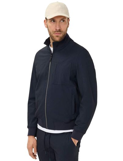 Brax Brax tussenjas donkerblauw effen borstzak