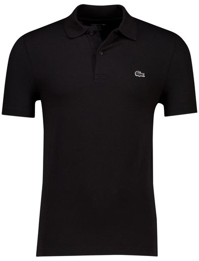 Lacoste Lacoste regular fit polo pique zwart korte mouw