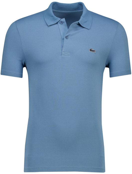 Lacoste regular fit polo pique blauw