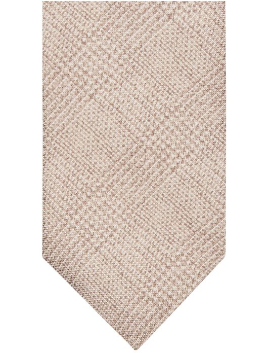 Profuomo stropdas beige geruit