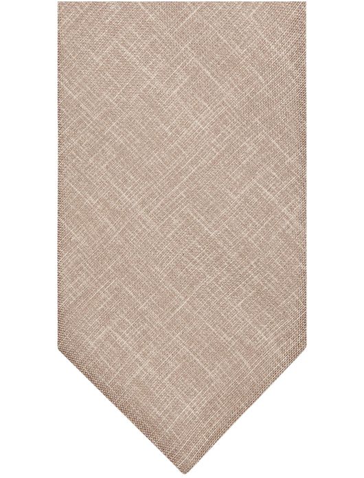 Profuomo stropdas beige geruit