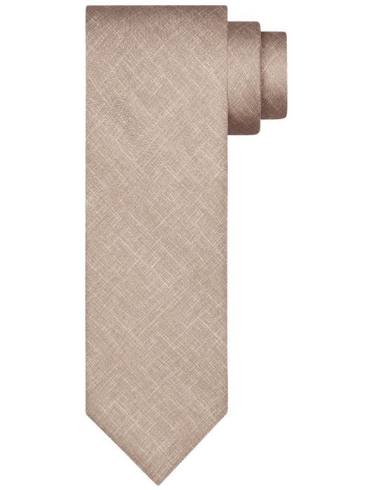 Profuomo stropdas beige geruit