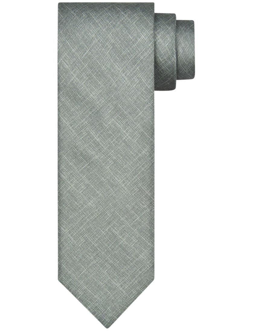 Profuomo stropdas groen zijde gemêleerd