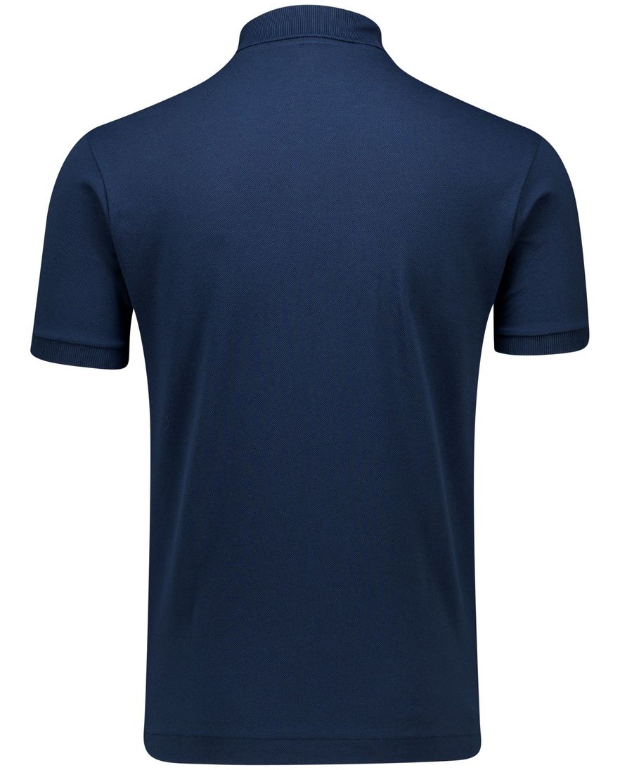 Lacoste polo effen blauw katoen