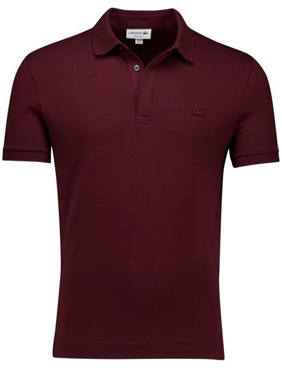 Lacoste Lacoste polo bordeaux korte mouw effen