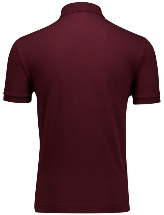Lacoste polo bordeaux korte mouw effen Regular Fit