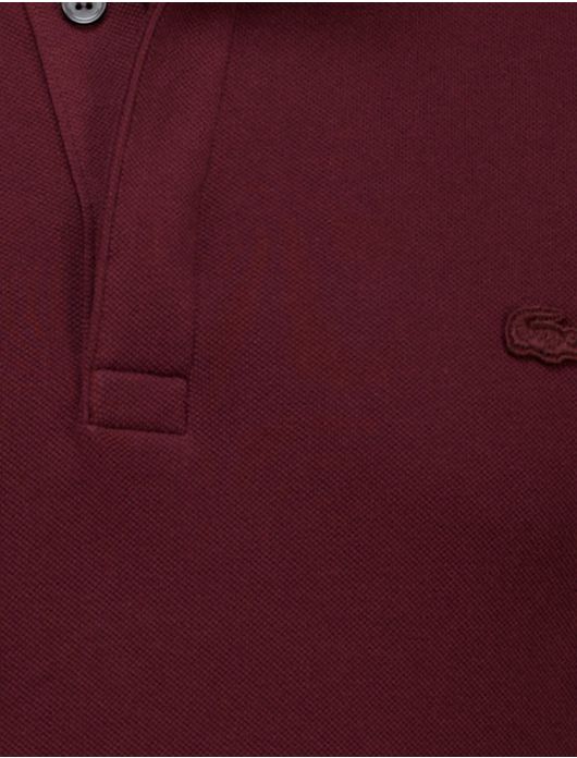 Lacoste polo bordeaux korte mouw effen Regular Fit