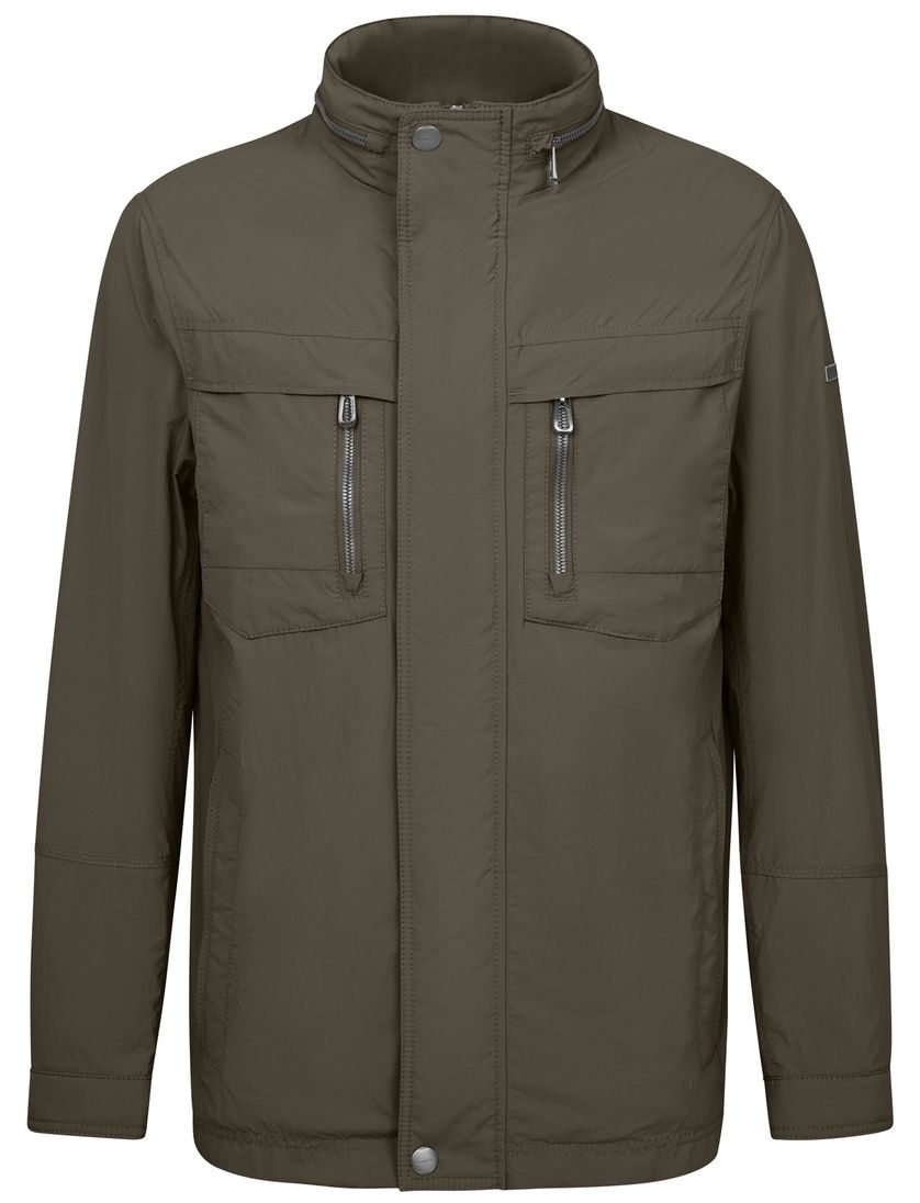 zomerjas Bugatti donkergroen dubbele borstzak wijde fit