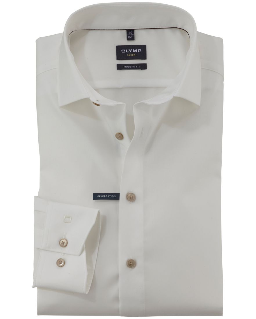 elegant Olymp overhemd beige effe Modern Fit