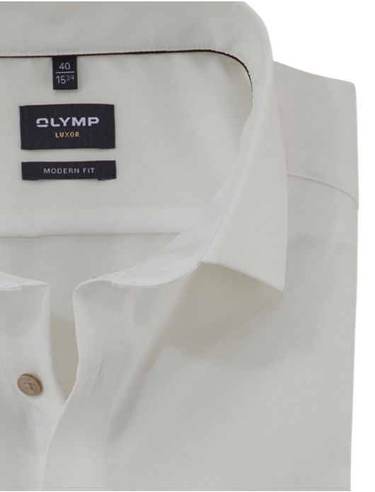 Olymp overhemd beige effen Modern Fit Celebration