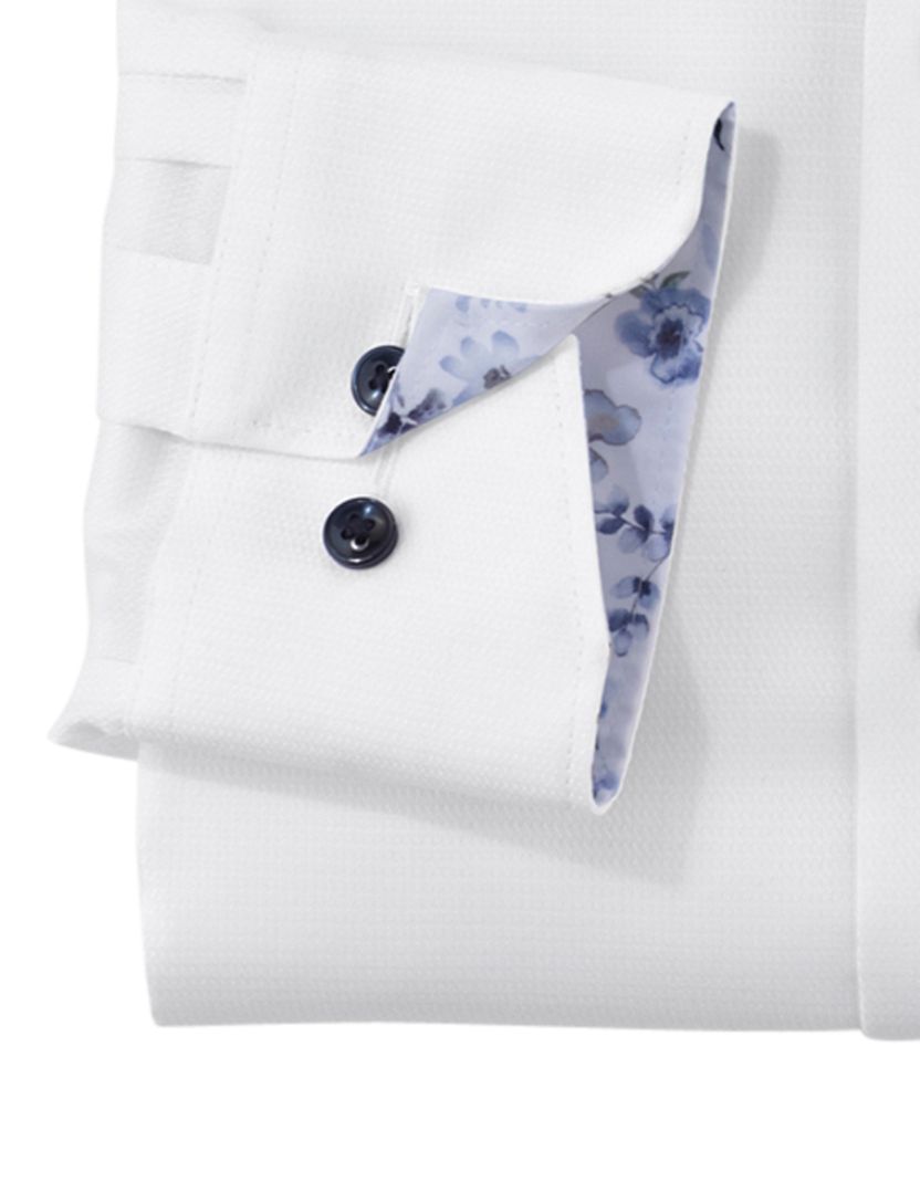 effen wit Olymp overhemd Modern Fit met borstzak