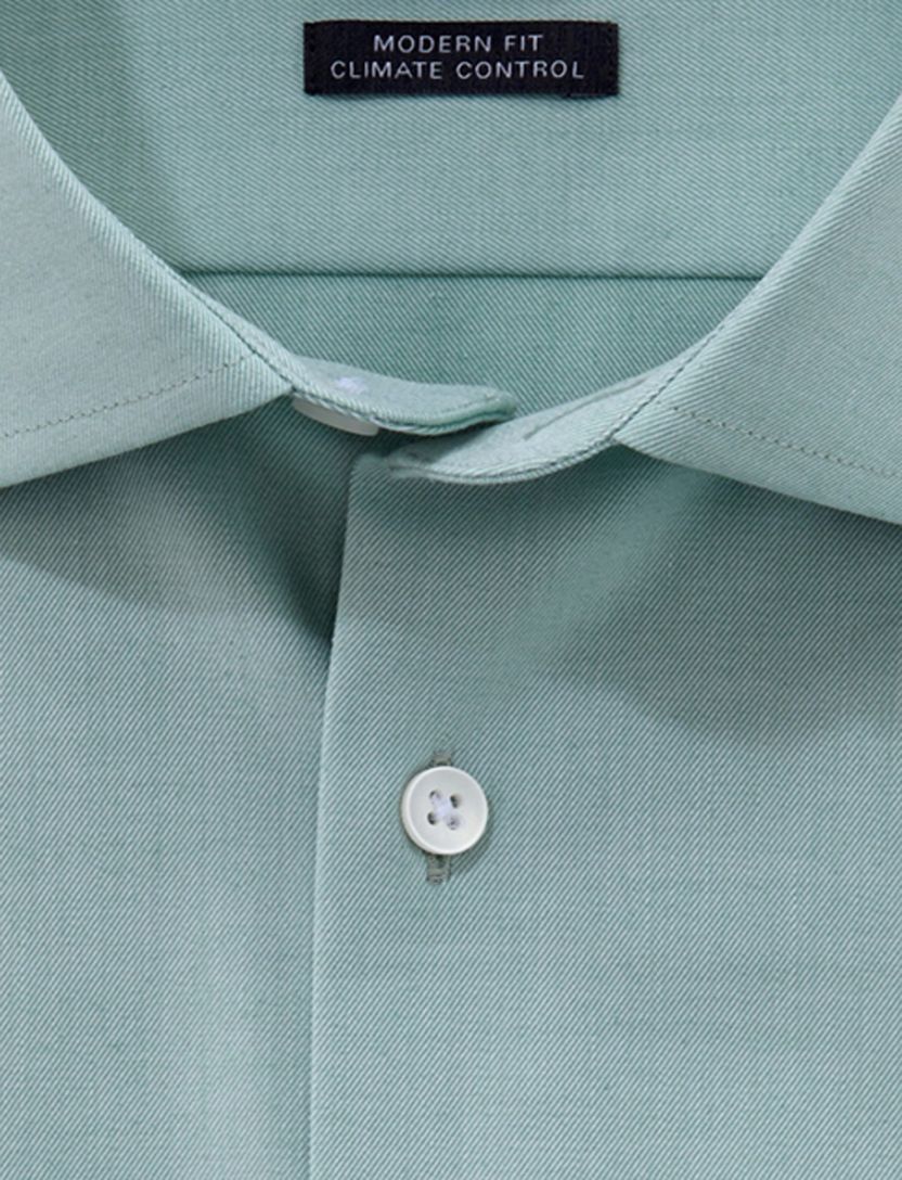 mintgroen Olymp Luxor 24/Seven overhemd Modern Fit climate control vezel