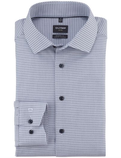 Olymp Olymp overhemd lichtblauw geprint Climate Control