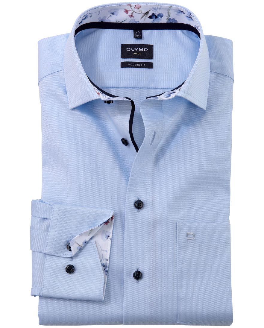 Olymp Luxor overhemd lichtblauw ml7 Modern Fit