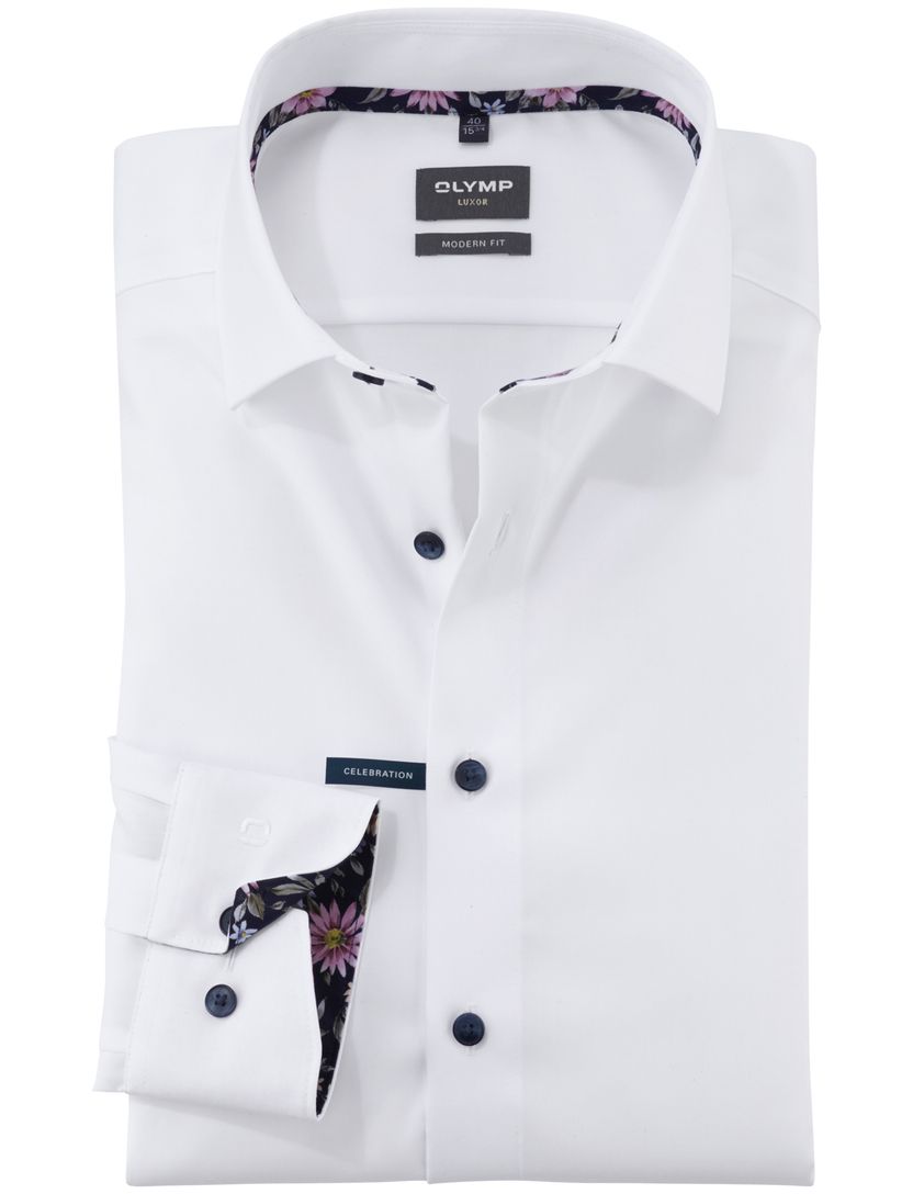 wit Olymp Luxor overhemd Modern Fit